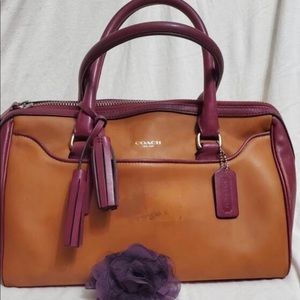 Coach Leather Haley Two Toned Satchel